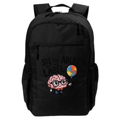 See The Able Not The Label Cute Science Nerd Proud Autism Backpack
