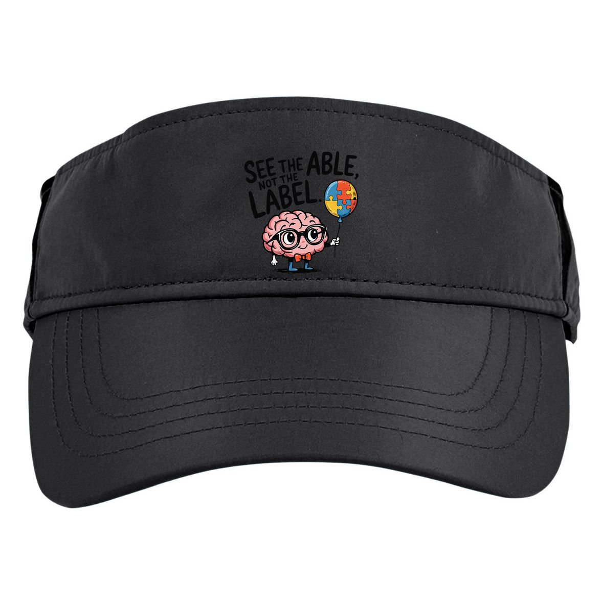 See The Able Not The Label Cute Science Nerd Proud Autism Adult Drive Performance Visor