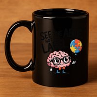 See The Able Not The Label Cute Science Nerd Proud Autism 11oz C Handle Ceramic Mug
