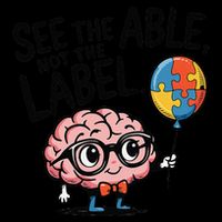 See The Able Not The Label Cute Science Nerd Proud Autism Drawstring Bag