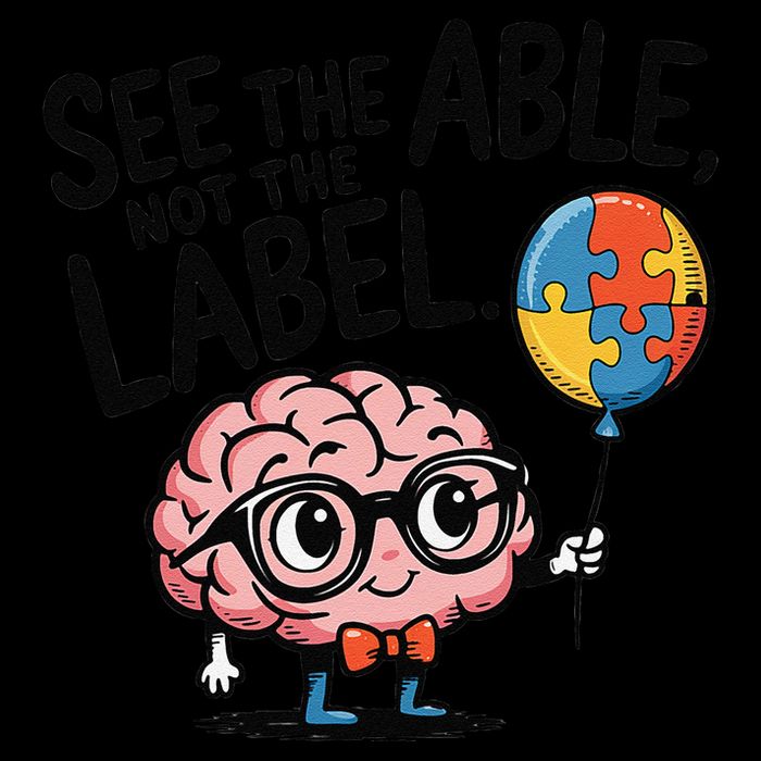 See The Able Not The Label Cute Science Nerd Proud Autism 16 in Basic Backpack