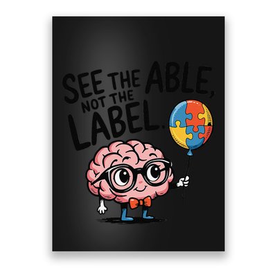 See The Able Not The Label Cute Science Nerd Proud Autism Poster