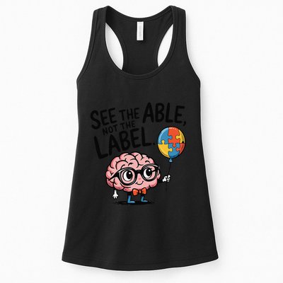 See The Able Not The Label Cute Science Nerd Proud Autism Womens Tank Top