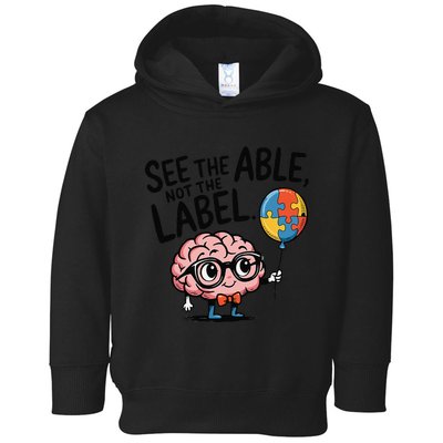See The Able Not The Label Cute Science Nerd Proud Autism Toddler Hoodie