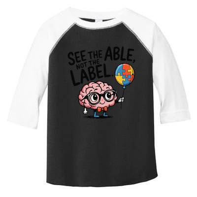 See The Able Not The Label Cute Science Nerd Proud Autism Toddler Fine Jersey T-Shirt