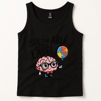 See The Able Not The Label Cute Science Nerd Proud Autism Tank Top