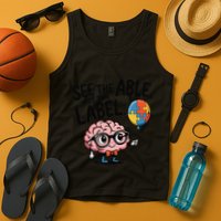 See The Able Not The Label Cute Science Nerd Proud Autism Tank Top
