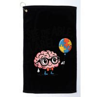 See The Able Not The Label Cute Science Nerd Proud Autism Golf Towel