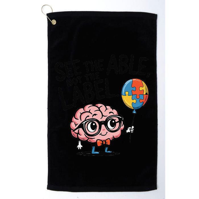 See The Able Not The Label Cute Science Nerd Proud Autism Golf Towel