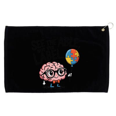 See The Able Not The Label Cute Science Nerd Proud Autism Grommeted Golf Towel