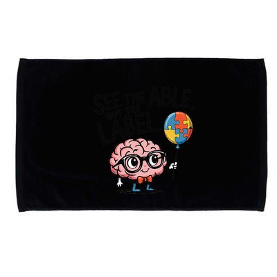 See The Able Not The Label Cute Science Nerd Proud Autism Microfiber Hand Towel
