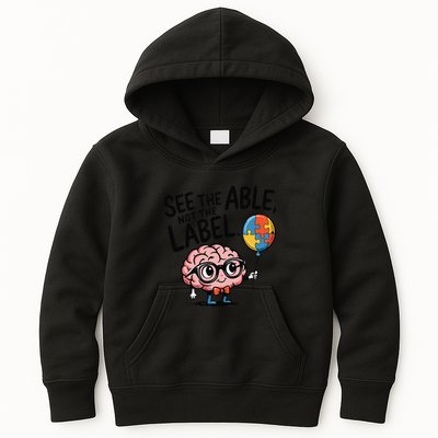See The Able Not The Label Cute Science Nerd Proud Autism Kids Hoodie
