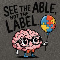 See The Able Not The Label Cute Science Nerd Proud Autism Cotton Canvas Backpack