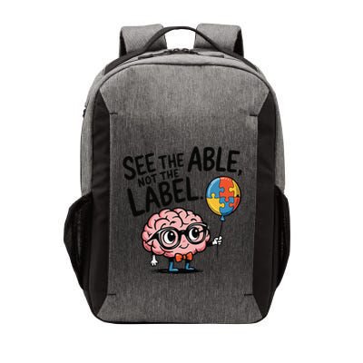 See The Able Not The Label Cute Science Nerd Proud Autism Vector Backpack