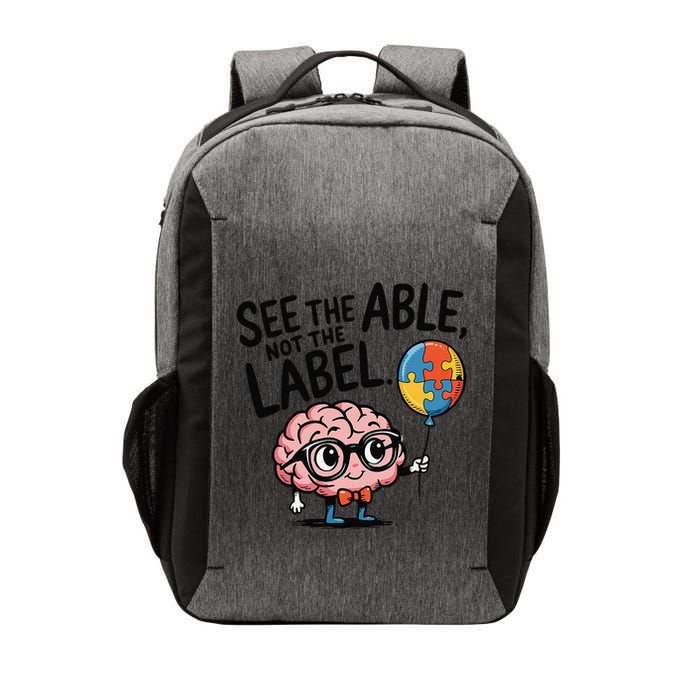 See The Able Not The Label Cute Science Nerd Proud Autism Vector Backpack