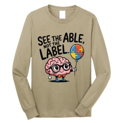 See The Able Not The Label Cute Science Nerd Proud Autism Long Sleeve Shirt