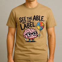 See The Able Not The Label Cute Science Nerd Proud Autism T-Shirt