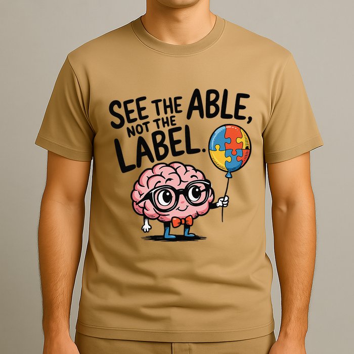 See The Able Not The Label Cute Science Nerd Proud Autism T-Shirt