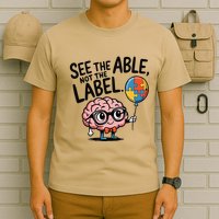 See The Able Not The Label Cute Science Nerd Proud Autism T-Shirt