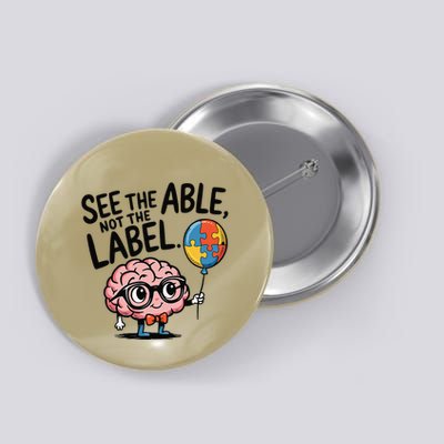 See The Able Not The Label Cute Science Nerd Proud Autism Button