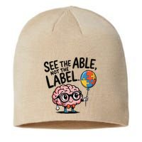 See The Able Not The Label Cute Science Nerd Proud Autism Sustainable Beanie