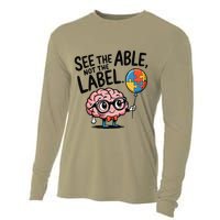 See The Able Not The Label Cute Science Nerd Proud Autism Cooling Performance Long Sleeve Crew