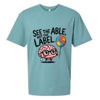 See The Able Not The Label Cute Science Nerd Proud Autism Sueded Cloud Jersey T-Shirt