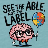See The Able Not The Label Cute Science Nerd Proud Autism Sueded Cloud Jersey T-Shirt