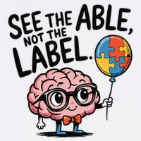 See The Able Not The Label Cute Science Nerd Proud Autism Garment-Dyed Sweatshirt