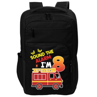 Sound The Alarm IM 8th Birthday Boy Fire Truck Impact Tech Backpack