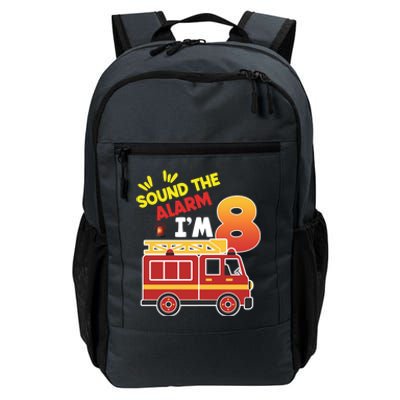 Sound The Alarm IM 8th Birthday Boy Fire Truck Daily Commute Backpack