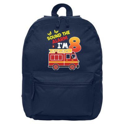 Sound The Alarm IM 8th Birthday Boy Fire Truck 16 in Basic Backpack