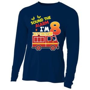 Sound The Alarm IM 8th Birthday Boy Fire Truck Cooling Performance Long Sleeve Crew