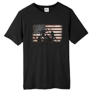 Softball Team American Flag Thanksgiving Christmas Funny Gift Tall Fusion ChromaSoft Performance T-Shirt