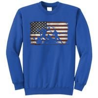 Softball Team American Flag Thanksgiving Christmas Funny Gift Sweatshirt