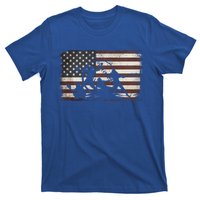 Softball Team American Flag Thanksgiving Christmas Funny Gift T-Shirt