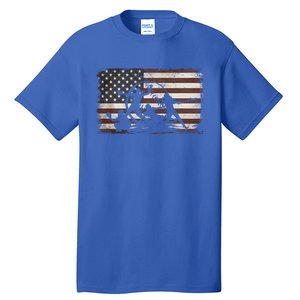 Softball Team American Flag Thanksgiving Christmas Funny Gift Tall T-Shirt