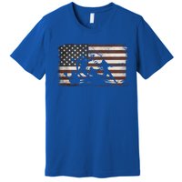 Softball Team American Flag Thanksgiving Christmas Funny Gift Premium T-Shirt