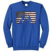 Softball Team American Flag Thanksgiving Christmas Funny Gift Tall Sweatshirt