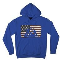 Softball Team American Flag Thanksgiving Christmas Funny Gift Tall Hoodie