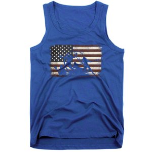 Softball Team American Flag Thanksgiving Christmas Funny Gift Tank Top