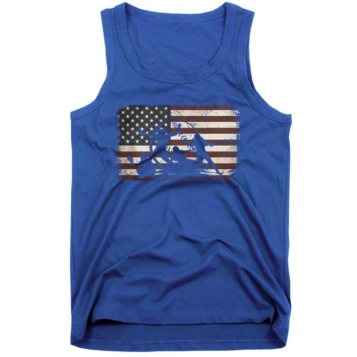 Softball Team American Flag Thanksgiving Christmas Funny Gift Tank Top