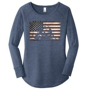 Softball Team American Flag Thanksgiving Christmas Funny Gift Women's Perfect Tri Tunic Long Sleeve Shirt