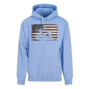 Softball Team American Flag Thanksgiving Christmas Funny Gift Unisex Surf Hoodie