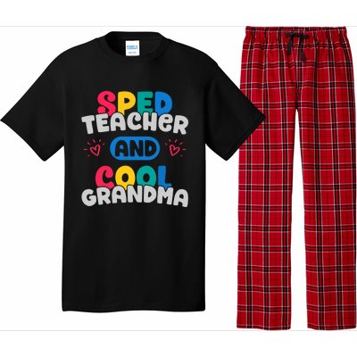 Sped Teacher And Cool Grandma Special Education Teacher Great Gift Pajama Set