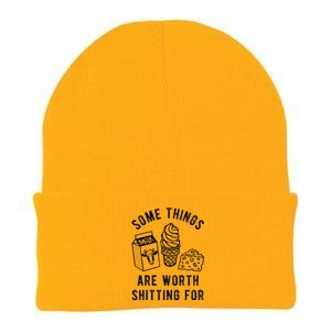 Some Thing Are Worth Shitting For Milk Ice Cream Chesse Food Knit Cap Winter Beanie