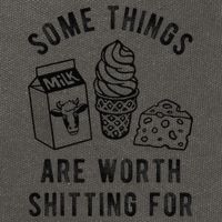 Some Thing Are Worth Shitting For Milk Ice Cream Chesse Food Cotton Canvas Backpack
