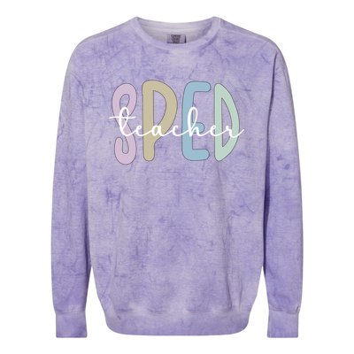 Sped Teacher Appreciation Special Education Teacher Gift Colorblast Crewneck Sweatshirt