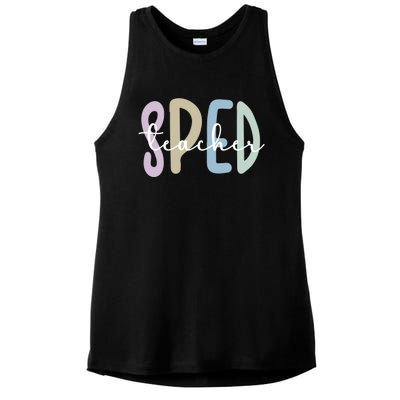 Sped Teacher Appreciation Special Education Teacher Gift Ladies PosiCharge Tri-Blend Wicking Tank