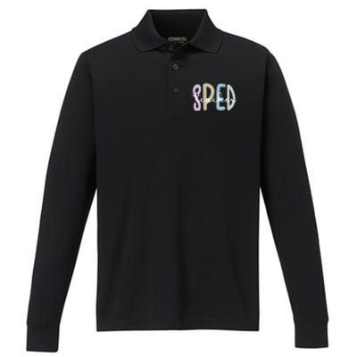 Sped Teacher Appreciation Special Education Teacher Gift Performance Long Sleeve Polo